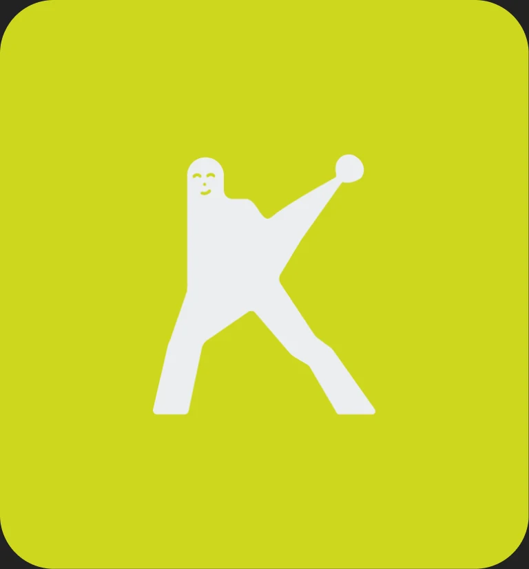 Kort brandmark on lime background
