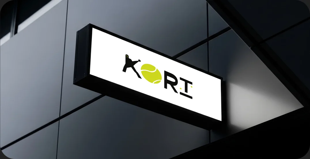 Kort storefront signboard mockup