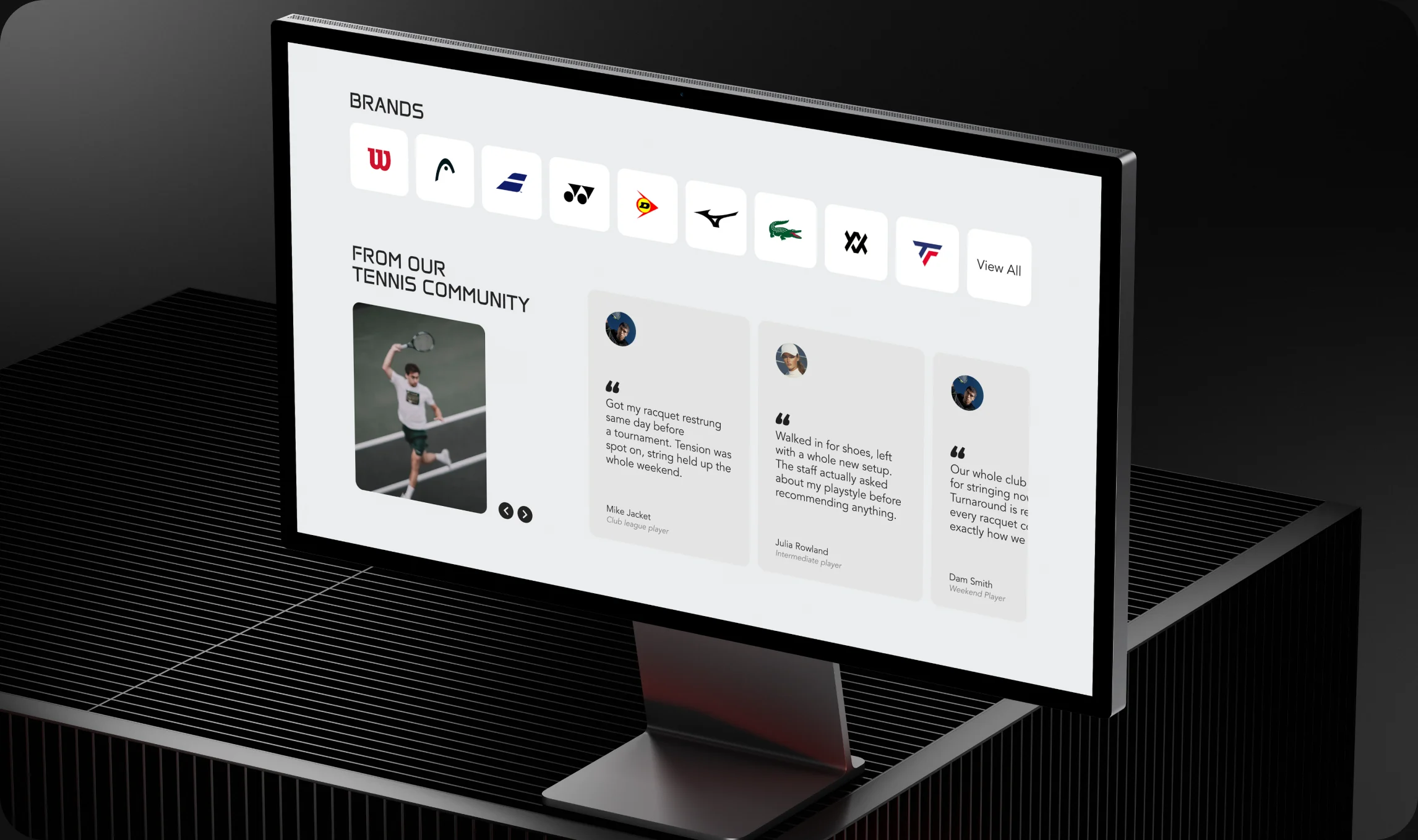 Kort brand community page shown on an iMac