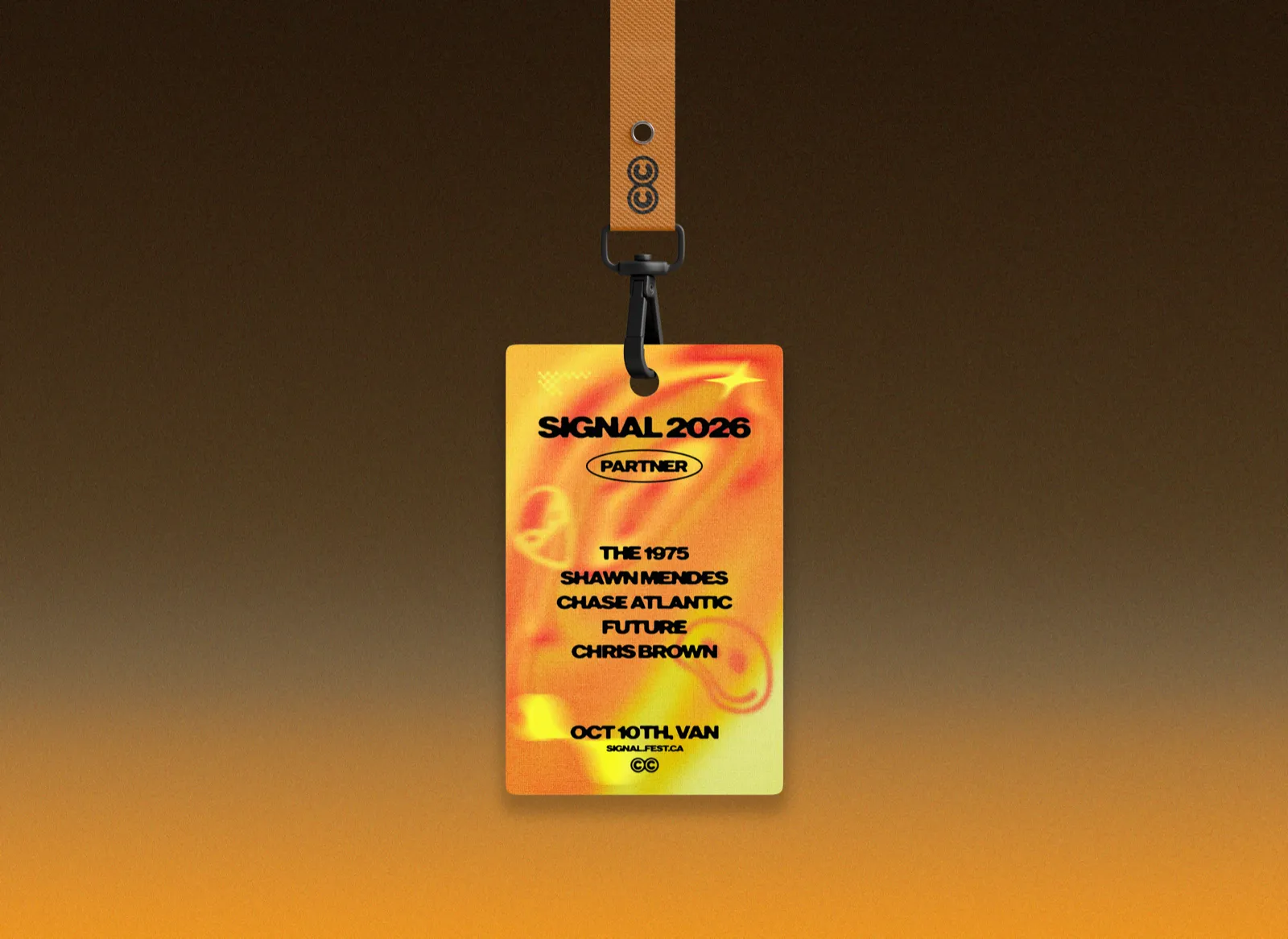 Music Fest Badge — event lanyard design