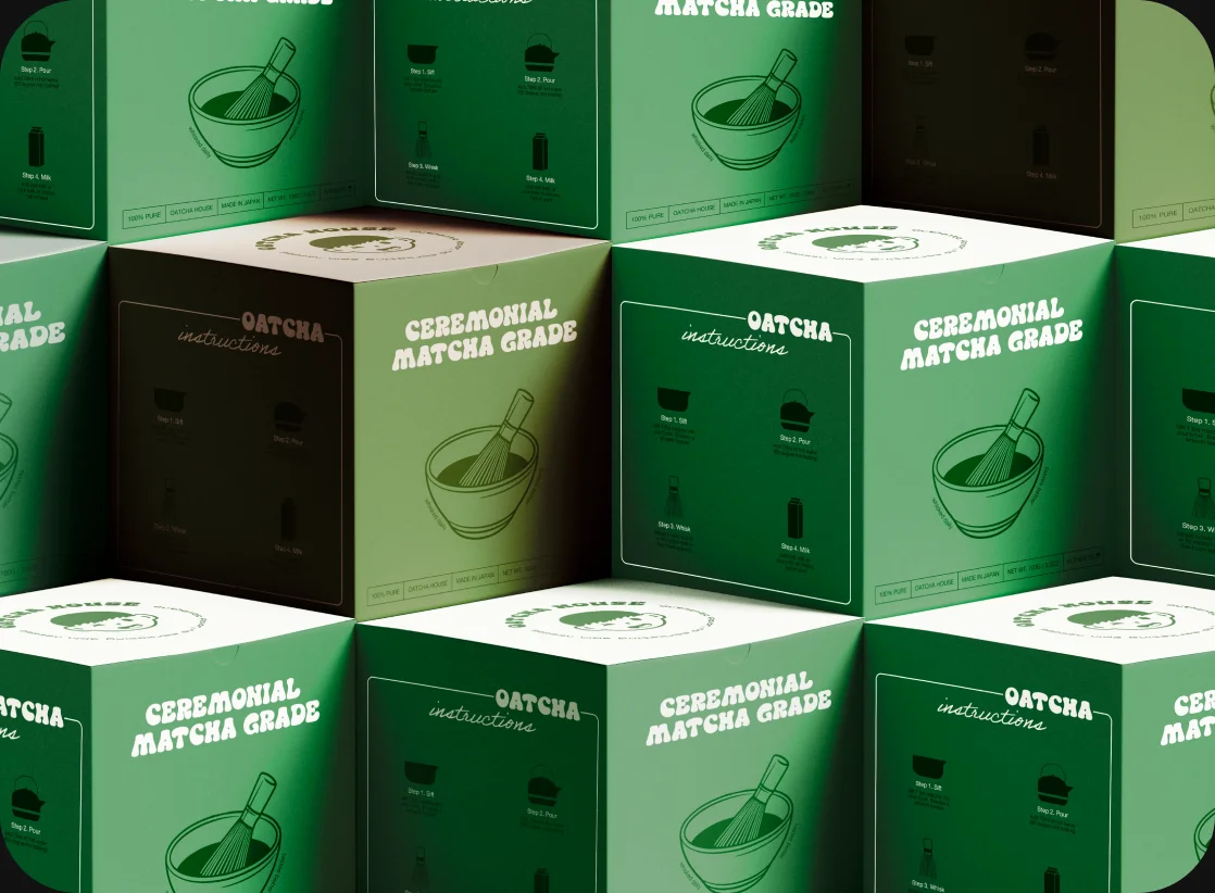 Oatcha House matcha powder packaging