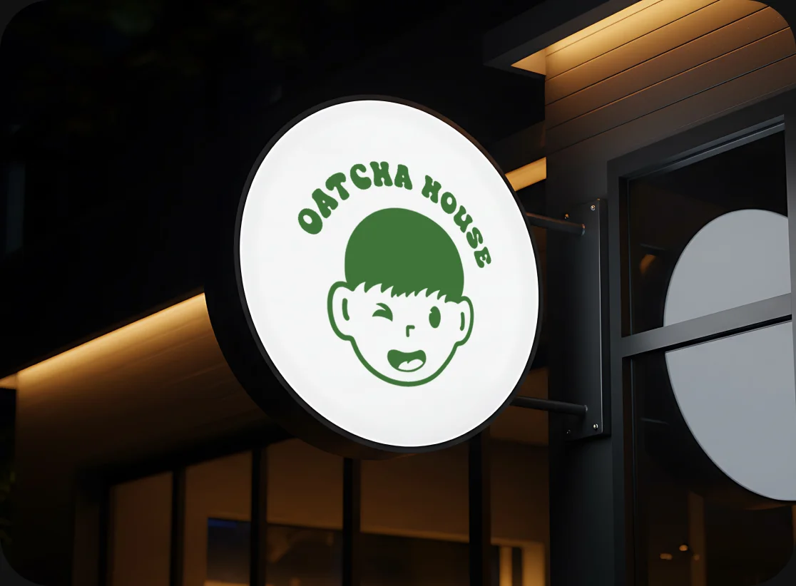 Oatcha House storefront sign