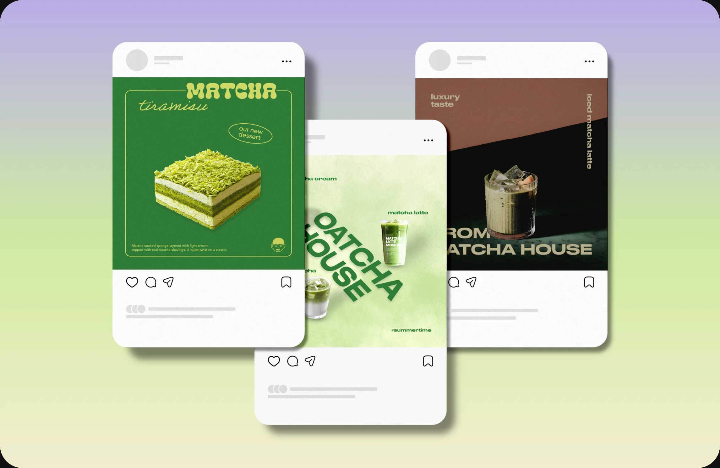 Oatcha House social media post mockups